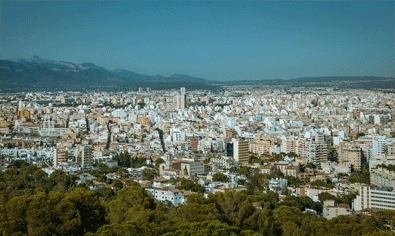 Blick auf die Stadt Palma de Mallorca Vorschau