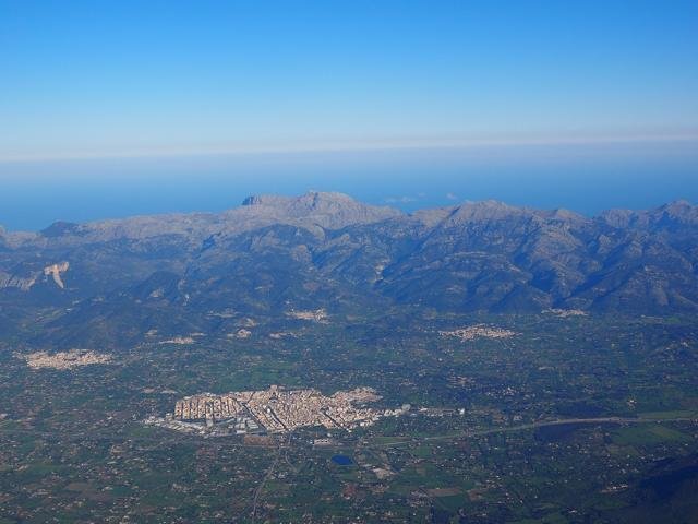 Luftaufnahme der Stadt Inca