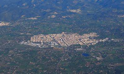 Die Stadt Inca von Oben